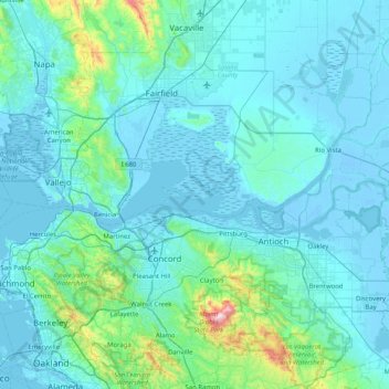 Mappa topografica Dutton Island, altitudine, rilievo