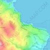 Mappa topografica Carbis Bay, altitudine, rilievo