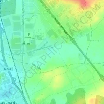 Mappa topografica La Almenara, altitudine, rilievo