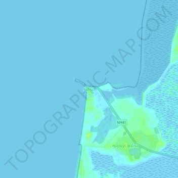 Mappa topografica Koteshwar, altitudine, rilievo