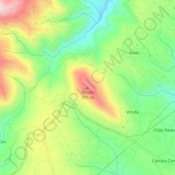 Mappa topografica Venda, altitudine, rilievo