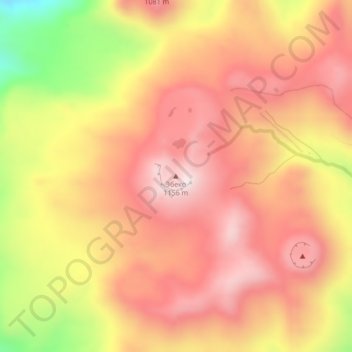 Mappa topografica Эбеко, altitudine, rilievo