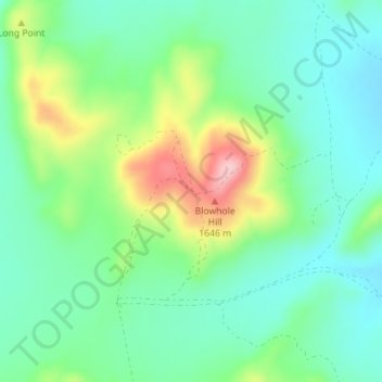 Mappa topografica Nutty Putty Cave, altitudine, rilievo