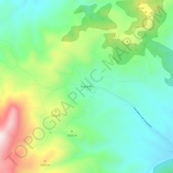 Mappa topografica Inazares, altitudine, rilievo