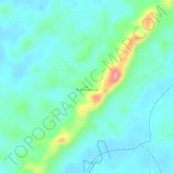 Mappa topografica Cerro Monserrate, altitudine, rilievo