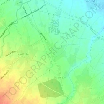 Mappa topografica Mullazai, altitudine, rilievo