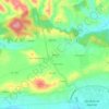 Mappa topografica Alcaria, altitudine, rilievo