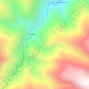 Mappa topografica Provincia de Huanta, altitudine, rilievo