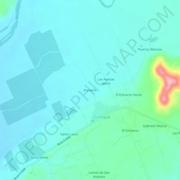 Mappa topografica Porvenir, altitudine, rilievo