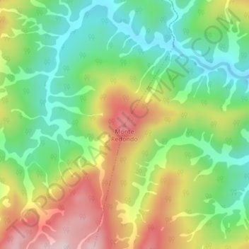 Mappa topografica Monte Redondo, altitudine, rilievo