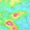 Mappa topografica Mont Fébé, altitudine, rilievo
