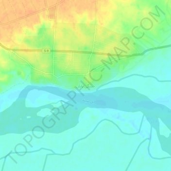 Mappa topografica Kheshgi Payan, altitudine, rilievo