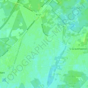 Mappa topografica Koningshof, altitudine, rilievo