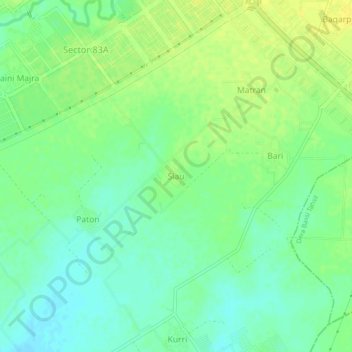 Mappa topografica Siau, altitudine, rilievo