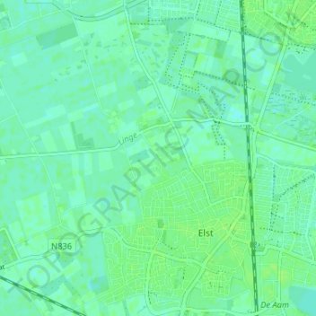 Mappa topografica Snodenhoek, altitudine, rilievo