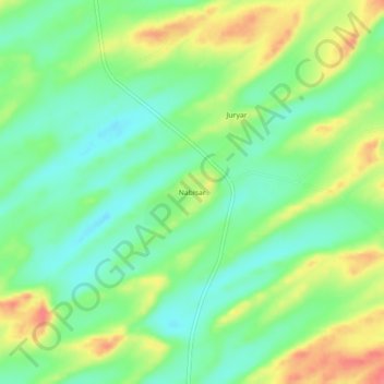 Mappa topografica Nabisar, altitudine, rilievo