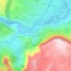 Mappa topografica Les Cascades, altitudine, rilievo