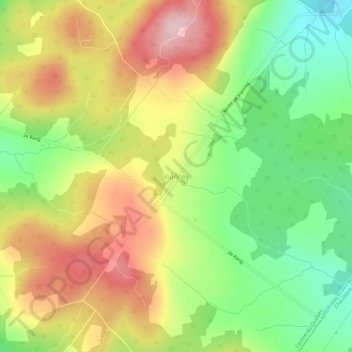 Mappa topografica Vianney, altitudine, rilievo