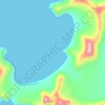 Mappa topografica Gurney Bay, altitudine, rilievo