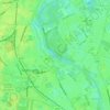 Mappa topografica Teddington Lock, altitudine, rilievo