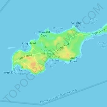 Mappa topografica One Post Hill (PA), altitudine, rilievo