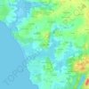 Mappa topografica Locmiquel-Méné, altitudine, rilievo