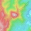 Mappa topografica Mount Allan, altitudine, rilievo