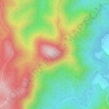 Mappa topografica Mount Allan, altitudine, rilievo
