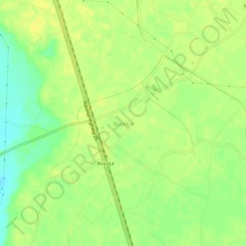 Mappa topografica Ituanja, altitudine, rilievo
