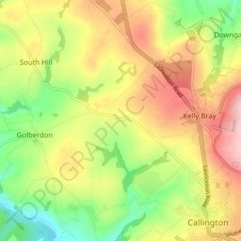 Mappa topografica Maders, altitudine, rilievo