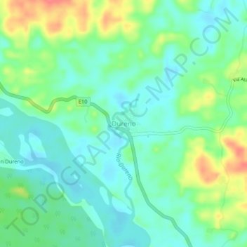 Mappa topografica Dureno, altitudine, rilievo