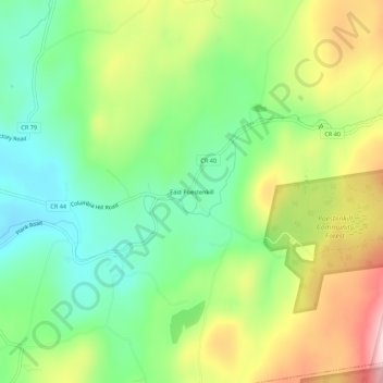 Mappa topografica East Poestenkill, altitudine, rilievo