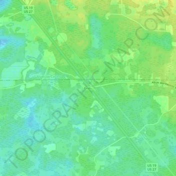 Mappa topografica Eridu, altitudine, rilievo
