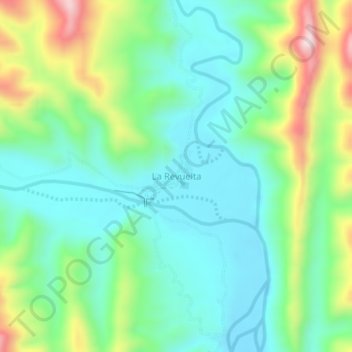Mappa topografica La Revuelta, altitudine, rilievo