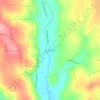Mappa topografica Bradleytown, altitudine, rilievo