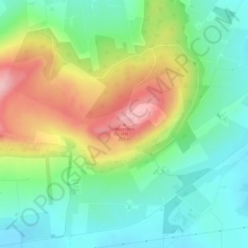 Mappa topografica Mormond Hill, altitudine, rilievo