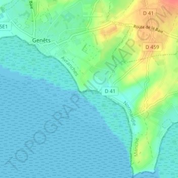 Mappa topografica Les Porteaux, altitudine, rilievo