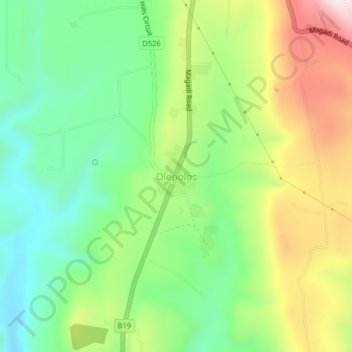 Mappa topografica Olepolos, altitudine, rilievo