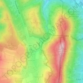 Mappa topografica Kattenmühle, altitudine, rilievo