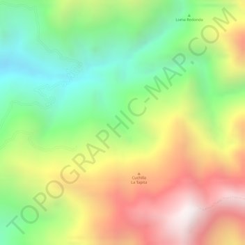 Mappa topografica La Nigua, altitudine, rilievo