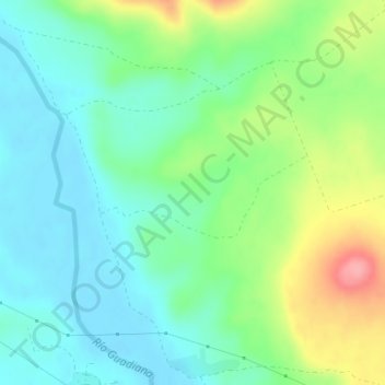 Mappa topografica Las Cunas, altitudine, rilievo