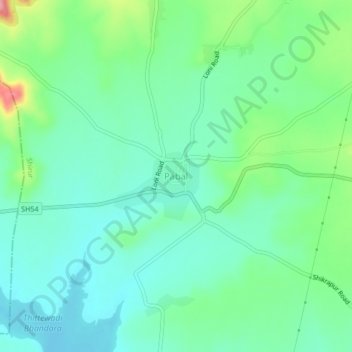 Mappa topografica Pabal, altitudine, rilievo