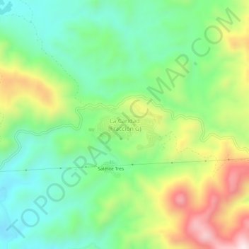 Mappa topografica La Caridad (Fracción G), altitudine, rilievo