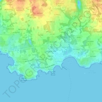 Mappa topografica Le Douet Neuf, altitudine, rilievo