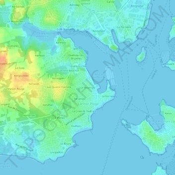 Mappa topografica Le Bourrigo, altitudine, rilievo