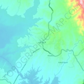 Mappa topografica Islamgarh, altitudine, rilievo