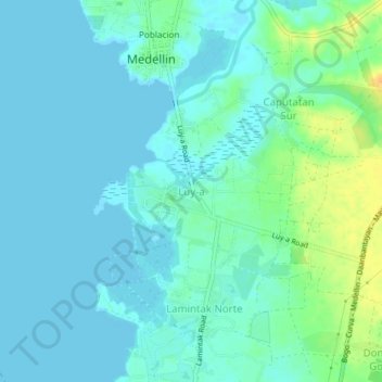 Mappa topografica Luy-a, altitudine, rilievo