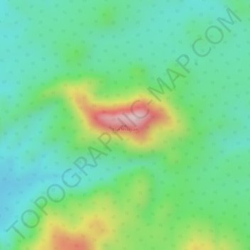 Mappa topografica Blue Mountain, altitudine, rilievo