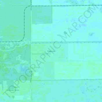 Mappa topografica Flaghole, altitudine, rilievo