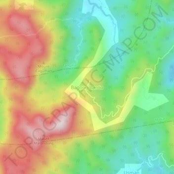Mappa topografica Bagong Barrio, altitudine, rilievo